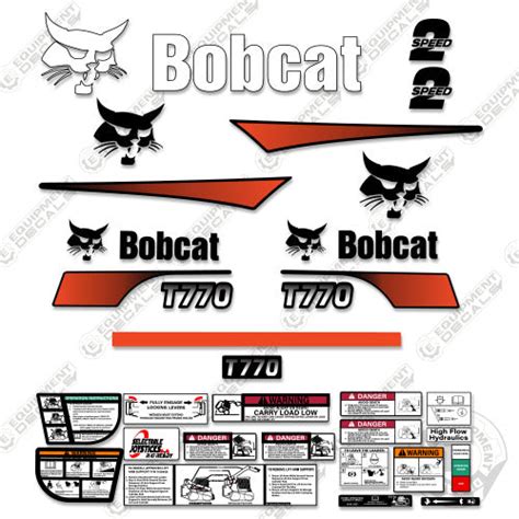 bobcat skid steer t 770 decals|bobcat 250 decal kit.